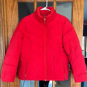 Lands' End Red Puffer Jacket